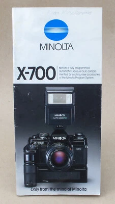 Folleto de ventas original Minolta X-700 catálogo X700 impreso en Japón Foto 1 de 3
