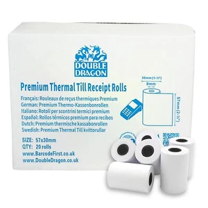 Rouleaux de Papier Thermique PDQ 57 x 30 mm | Sans BPA | Compatibles avec Sum... - Afbeelding 1 van 4