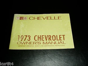 1973 Chevrolet Chevelle owners manual ORIGINAL literature book guide - Picture 1 of 3