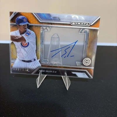 2016 Topps Strata - Autographs Jorge Soler #SA-JS Orange /125 (AU) - Image 1 of 2