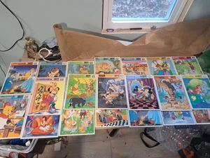 EUC MENGE 20 Rahmen Tablett Puzzle Kinder Puzzle, Disney, Sesamstraße, Zauberer Oz - Bild 1 von 21
