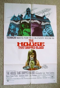 HOUSE THAT DRIPPED BLOOD ORIG 1971 1SHT POSTER FLD CHRISTOPHER LEE VG - Picture 1 of 7