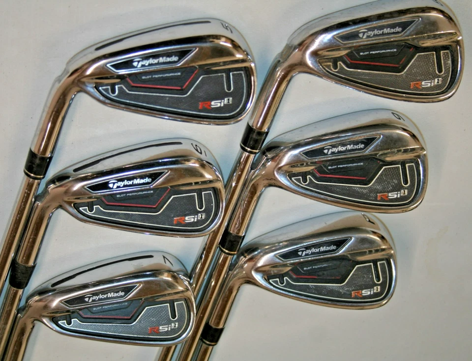 TaylorMade RSi1 irons 5-PW True Temper REAX Steel 90 regular shafts LEFT HANDED - Image 1 of 4