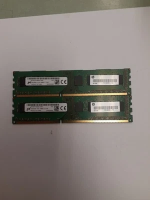 Set of 2 MICRON 8GB DDR3 DESKTOP RAM PC3-1600 2Rx8 MT16KTF1G64AZ-1G6E1 - Image 1 of 4