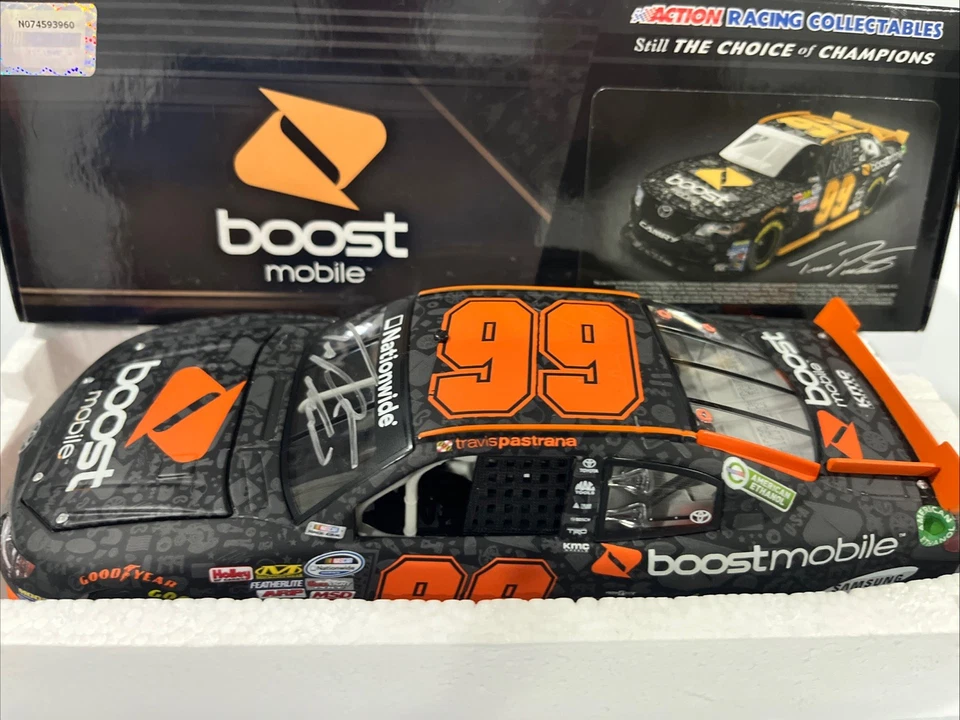 AUTOGRAPHED COA 2012 TRAVIS PASTRANA #99 Boost Mobile NASCAR - Image 1 of 4