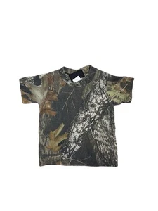 Vintage Wolf Mountain Camo T-Shirt 18M Baby Hunting Tee 90s Mossy Oak Grunge Boy - Picture 1 of 7
