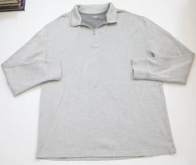 Old Navy Beige Men's Polo Sweatshirt XLT Long Sleeve Cotton Rayon XL Tall H18 - Image 1 of 4