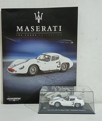 97081 MASERATI 1/43 Centauria n. 36 - Tipo 151 24h du Mans 1962 - Thompson - Immagine 1 di 3