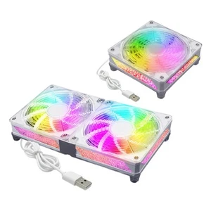 Ventilateur de radiateur USB 5 V pour PC, refroidisseur de processeur, - Photo 1/13