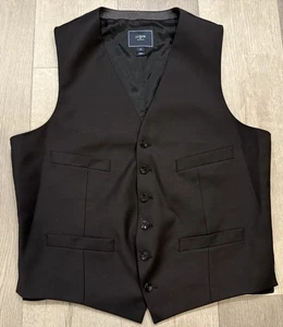 J. Crew Men’s Black Wool Best Waistcoat - Medium - Picture 1 of 5