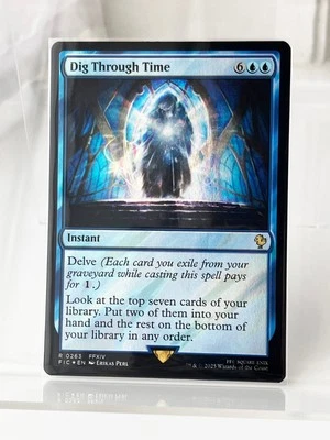 Dig Through Time (SURGE FOIL) FIC 0263 Magic MtG Final Fantasy FFXIV - Image 1 of 3