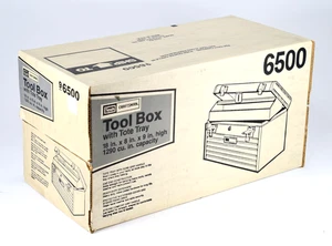 Caja de herramientas de metal Sears Craftsman 6500 con bandeja de mano - Nuevo stock antiguo en caja sellada - Imagen 1 de 7