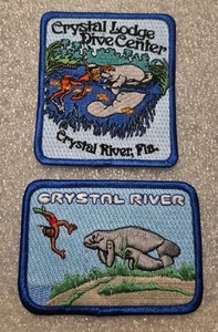 Vintage Crystal River, Fla - Taucher/Seekuh - bestickte Aufnäher Neu - Bild 1 von 9
