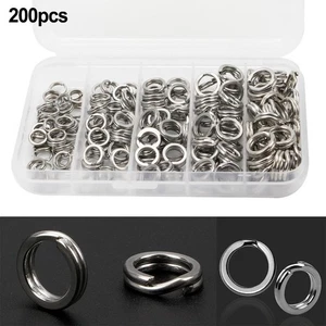 Split Ring Hook Sets Silver Snaps Swivels Terminal Tackle For Crank Bait - Picture 1 of 12