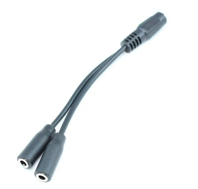 4inch 3.5mm 4 Conductor TRRS Female to 2 Female Y-Cable / Splitter - Image 1 of 2