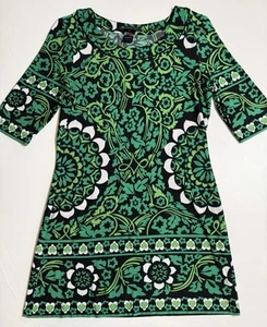Inc International Concepts Top Sz Small Black Green White Stretch Tunic - Picture 1 of 8