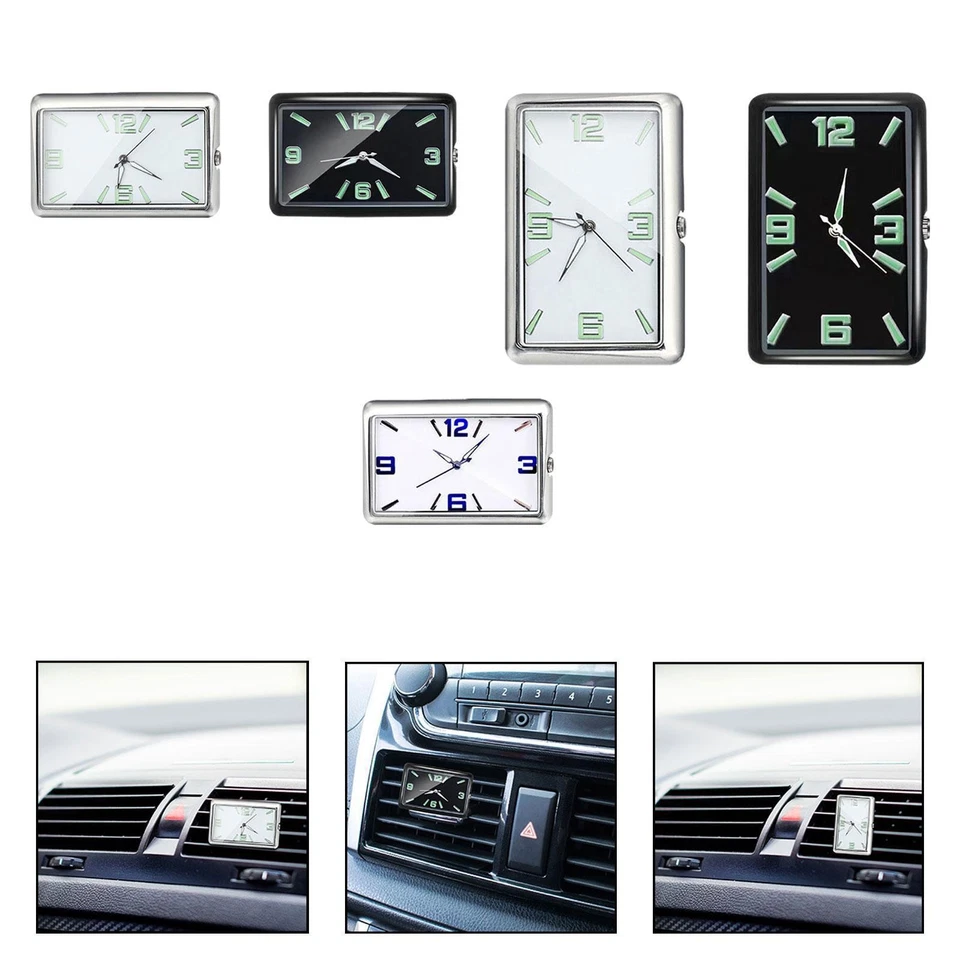 Stick on Dashboard Car Clock Mini Quartz Clock Watch Reusable Home Decor Self - Image 1 of 1