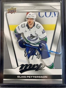 2025-26 Upper Deck MVP Silver Script #70 ELIAS PETTERSSON Vancouver Canucks - Picture 1 of 2
