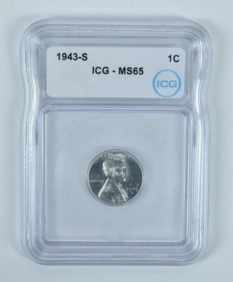 1943-S Lincoln Wheat Cent MS65 ICG *2208 - Image 1 of 4