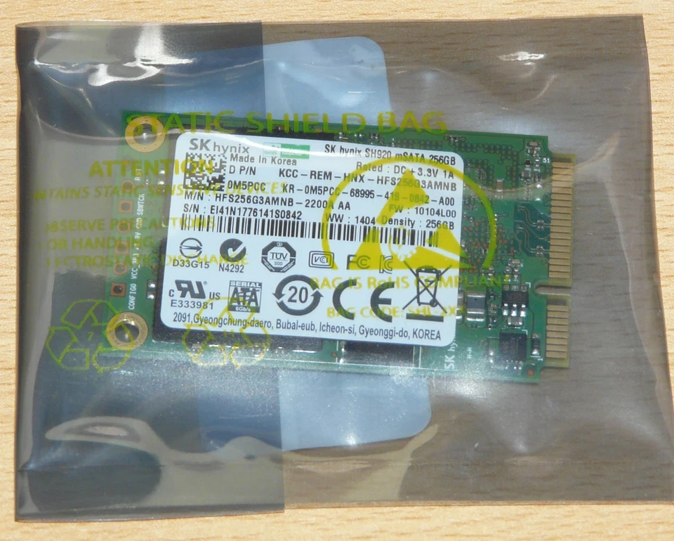 Neu DELL ALIENWARE 14 MARINER 4628 256GB Msata Mini-Pcie-Ssd 6.0Gb/S SH920 - Bild 1 von 1