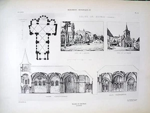 Eglise de Meymac (Corrèze) planche début XX° - Picture 1 of 1