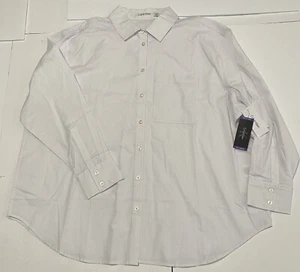 Calvin Klein White Button Down Shirt Long Sleeve XXL Cotton MSRP $79.50 - Picture 1 of 12