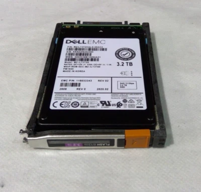 005052616 MZ-ILT3T2A EMC SAMSUNG PM1645 3.2TB SAS 12G 2.5'' SSD 118033343 - Image 1 of 3