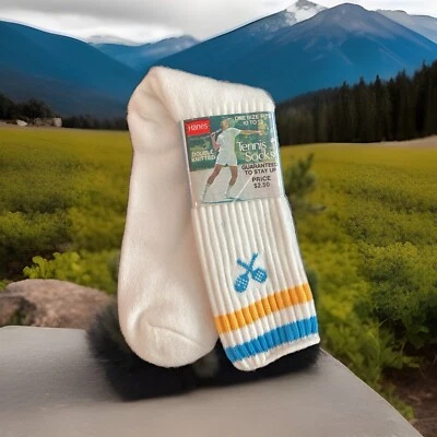 "Calcetines de tenis Hanes vintage de 17"" de largo" Foto 1 de 4