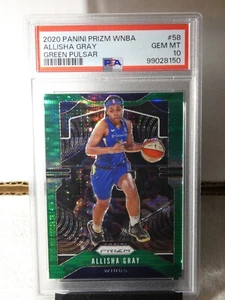 Allisha Gray 2020 WNBA Panini Prizm Green Pulsar #'d 11/25 PSA 10 GEM MINT - Bild 1 von 2