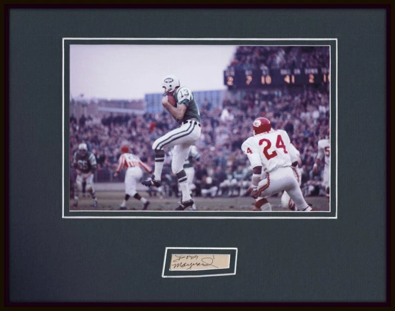 Don Maynard Signed Framed 11x14 Photo Display JSA Jets - Image 1 of 1