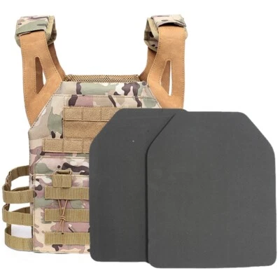 2 Pack EVA Paintball Vest Back Protective Pad Dummy Ballistic Plate Set Airsoft - Image 1 of 4