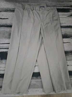 Lot Of 2 Izod Mens Khaki Flat Front Pants 29x30 - Image 1 of 4