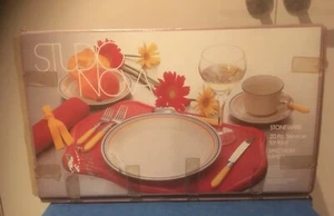 Vintage Studio Nova Japan Spectrum MP001 20p Dinner Set. Wedding Gift 1980s. New - Picture 1 of 12