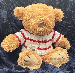 JELLYCAT Collection 12"  Breton Bear Plush Red Stripe Sweater HTF / RARE - Picture 1 of 3
