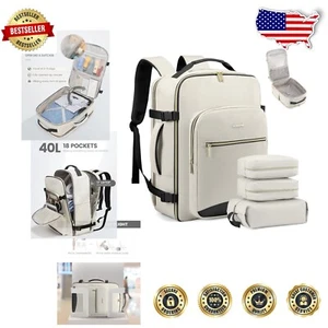 Versatile 40L Personal Item Backpack for Laptop & Travel - Perfect Gift Idea - Picture 1 of 9