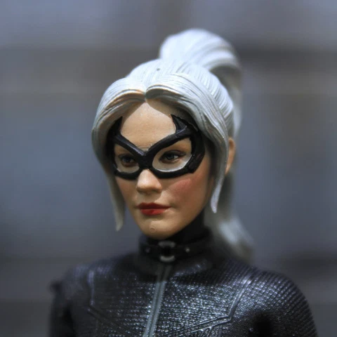1/12 Custom Marvel Legends Felicia Hardy Black Cat Spiderman Head Sculpt Cover