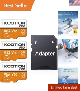Durable 128GB Micro SD Cards - Perfect for Drones, Cameras, and Game Consoles - Picture 1 of 10