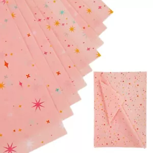 30 Sheets Star Pattern Pink Tissue Paper 19.68"x13.78" DIY Gift Wrap for Party - Picture 1 of 6