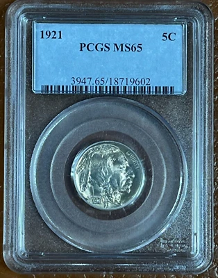 1921 P Buffalo Nickel 5C PCGS MS65 - 3947.65/18719602 - Image 1 of 4