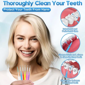 300 Pcs Interdental Brushes for Braces, 6 Size Soft and Bendable Braces Brush... - Picture 1 of 1