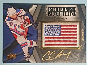 Chris Drury Limited Authentic Auto & Flag Patch UD Black Pride Of Nation 09 NM-M - Picture 1 of 23