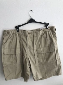 PANTALONES CORTOS DE CARGA CROFT & BARROW grandes y altos para hombre talla 48 elásticos beige $42 (DW-3) - Imagen 1 de 7