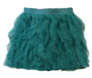 GapKids Girls Dark Aqua Teal Green Tulle Ruffle Holiday Fancy Skirt Sz XL 12 NWT - Picture 1 of 3