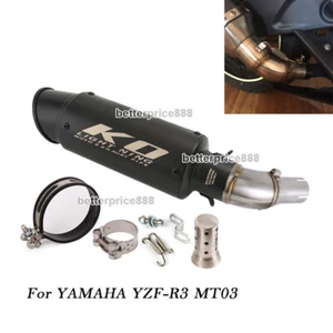 For Yamaha YZF-R3 R25 2015~2025 Exhaust System Mid Link Pipe With Muffler Tips - Picture 1 of 12