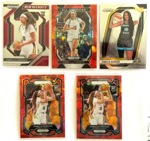 Lot 5 Kamilla Cardoso 2024 RCs Panini Prizm DP 3 Red Ice Prizms - Bild 1 von 2