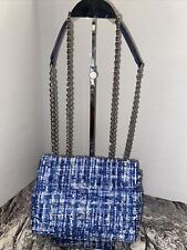 Kate spade mini EMELYN Blue tweed quilted Briar Lane Bag