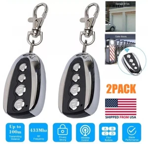 2PCS Electric Cloning Remote Control Key Fob 433.92MHz For Gate Garage Door - Picture 1 of 10