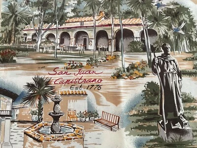 Hoffman BBKC841 CA Missions Carmel, San Luis, San Gabriel + RARE!  1 3/4 yards - Image 1 of 4