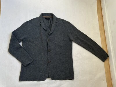 NWT $195 Report Collection Knit Dark Gray Lana Wool Cozy Cardigan Sweater Sz XXL - Image 1 of 4