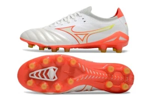 Mizuno Morelia Neo IV Beta Soccer Cleat Made in Japan White/Orange - Picture 1 of 7